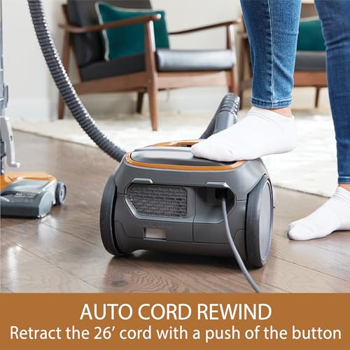 Image of Kenmore BC4040 400 Series Bagged Canister Vacuum Cleaner | Lightweight, 2-Motor System, HEPA Filter, Extended Reach, Auto Cord Rewind with Height Adjustment