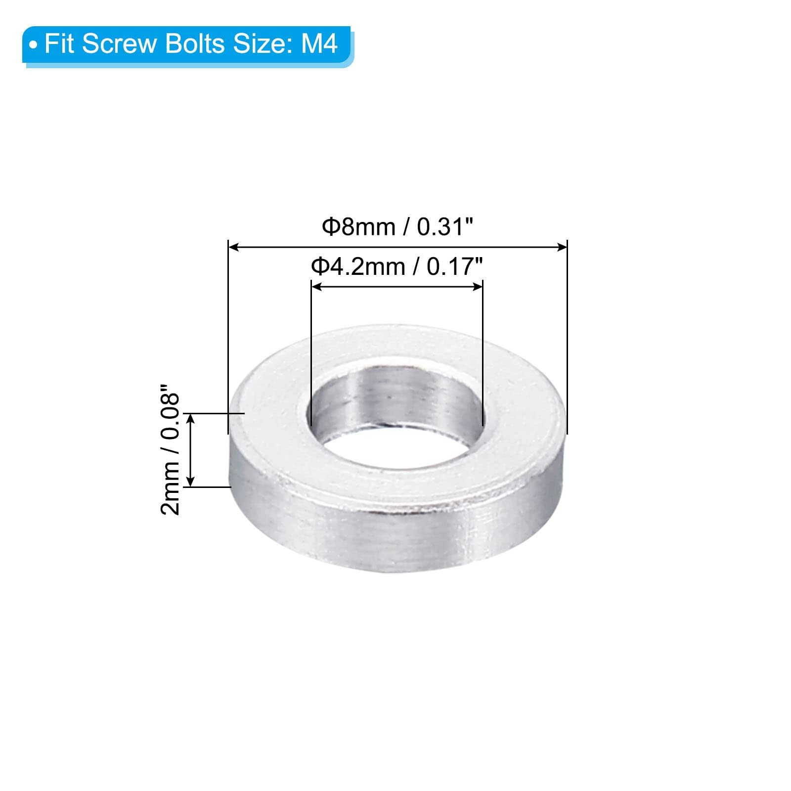 TA-VIGOR 10Pcs M4 Aluminum Spacer - Image 2