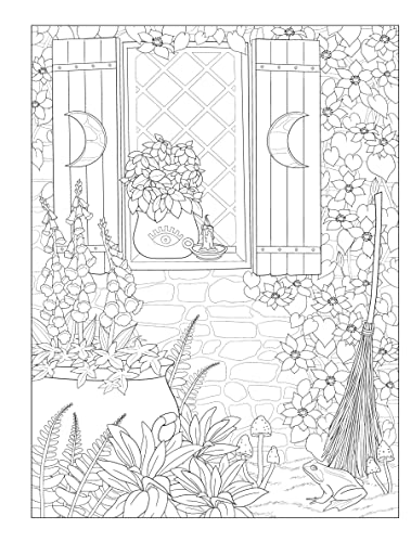 Creative Haven Witchcraft Coloring Book: Spellbinding Designs (Adult Coloring Books: Fantasy) - Image 8
