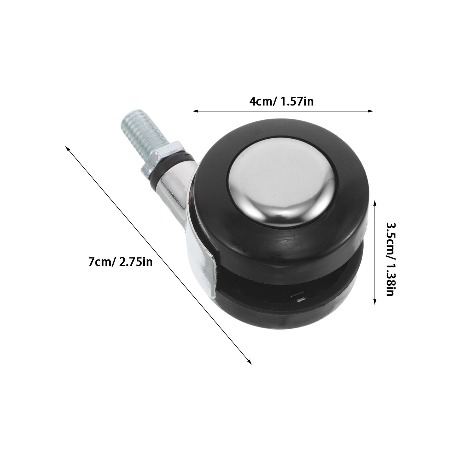 Alipis Ruedas de Repuesto Giratorias para Silla de Oficina 1,5 Pulgadas (8 Piezas), Vástago Roscado 8x12 Mm, Ruedas de Nailon Resistentes para Suelos de Madera, Movimiento