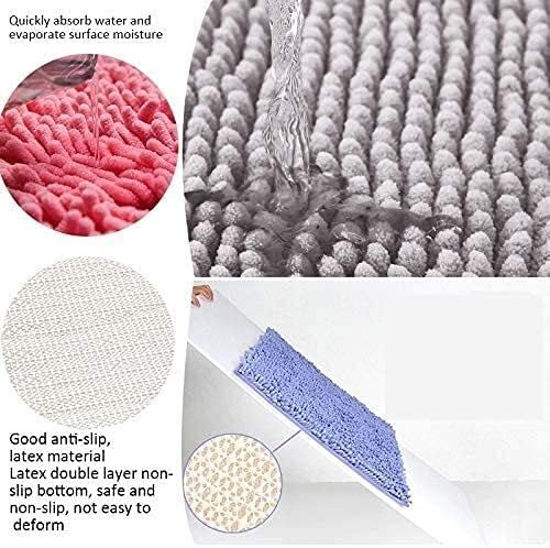 Miniatura 4 de JYDQM Tapete de baño grueso con memoria para inodoro, bañera, sala de estar, puerta, baño, absorbente, tapete antideslizante para el suelo del pie,