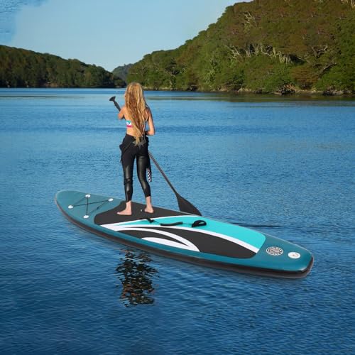 Planche de stand-up paddle gonflable, planche de paddle gonflable pour adultes, planche de surf gonflable avec accessoires de paddle