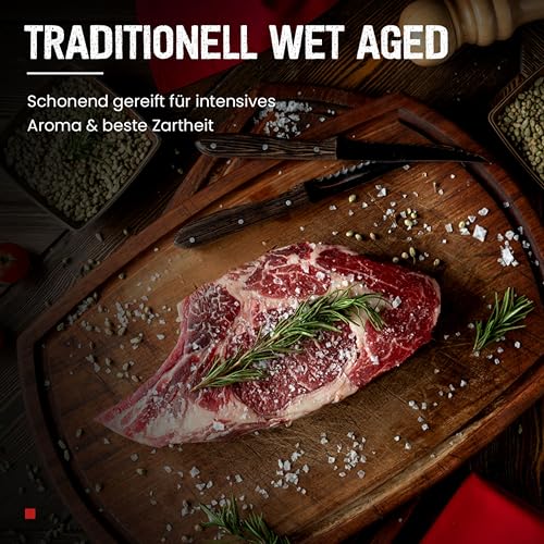 DER PFARÖLLER Wet Aged Rumpsteak – ca. 300 g Roastbeef/Striploin – 3 Wochen gereift – Premium Rindfleisch von der Oberpfälzer Färse – Für Grill, Pfanne & Sous-Vide – Vakuumverpackt (2 x 300 gr.)