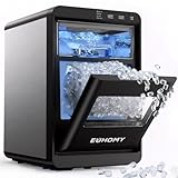 EUHOMY Nugget Ice Maker Countertop, 40Lbs/24H Pebble Ice Maker Machine, Self-Cleaning Countertop Sonic Ice Makers with Ice Scoop&Basket, Pellet Ice Maker Machine for Home/Kitchen/Office
