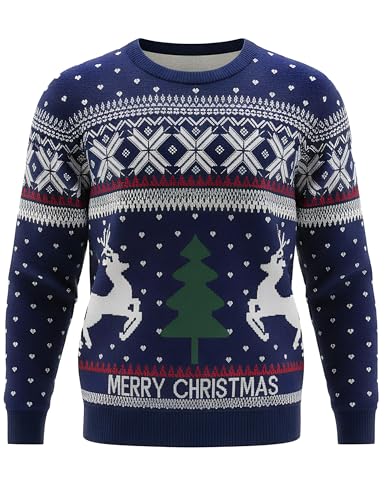 Bresdk Maglione Natalizio Famiglia Maniche Lunghe Girocollo con...