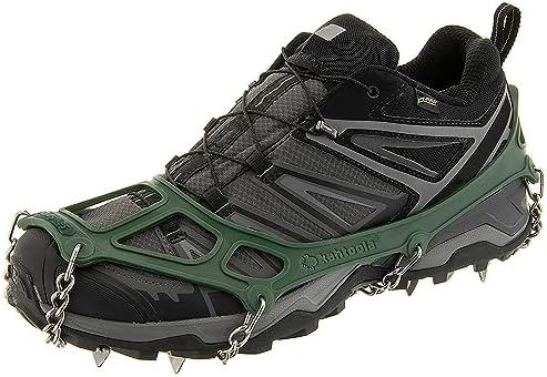 Kahtoola MICROspikes Footwear Traction for Winter Trail Hiking & Ice Mountaineering - Forest Green - X-Large