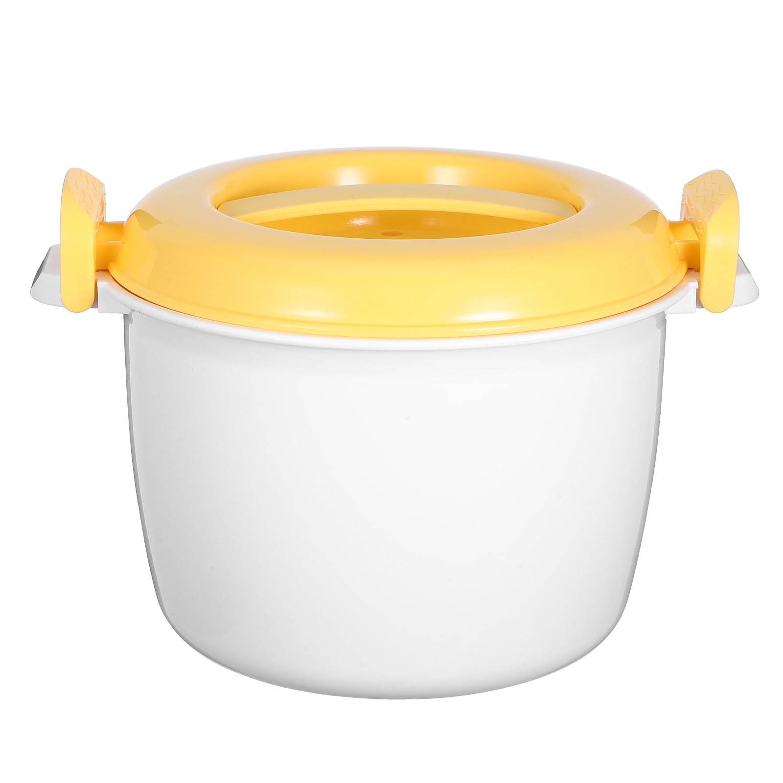 TOYANDONA Microwave Rice Cooker Portable Rice Maker 20x11 5cm Yellow Food Container for Home Use Microwave Cooking Steaming