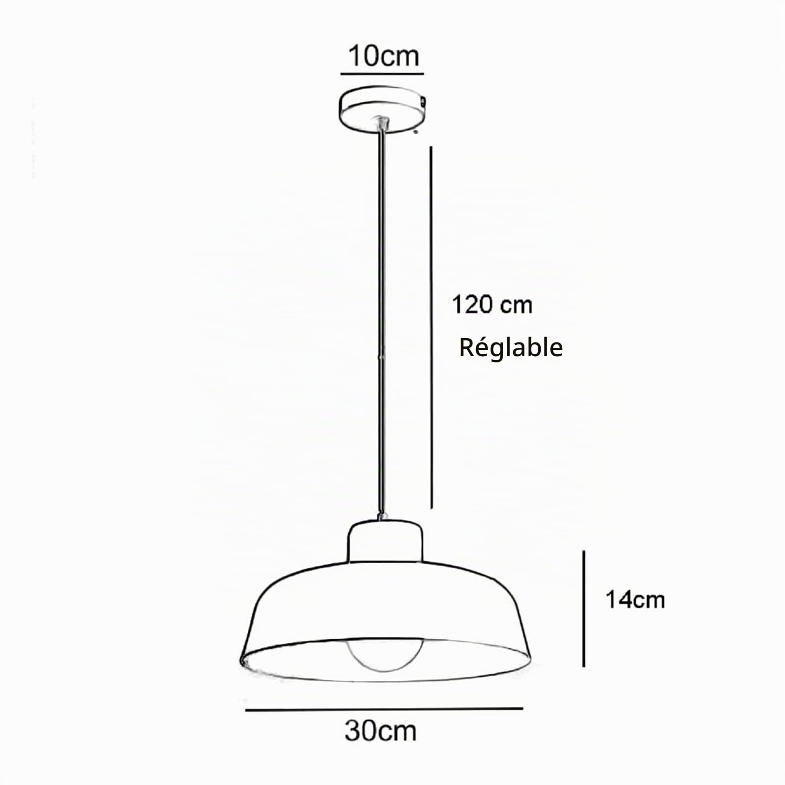 EKSED Suspension ronde en métal de 300 mm de couleur macaron, finition en bois simple moderne E27 Loft Bar Plafonnier, Lustre de salle à manger d'îlot de cuisine (Vert)