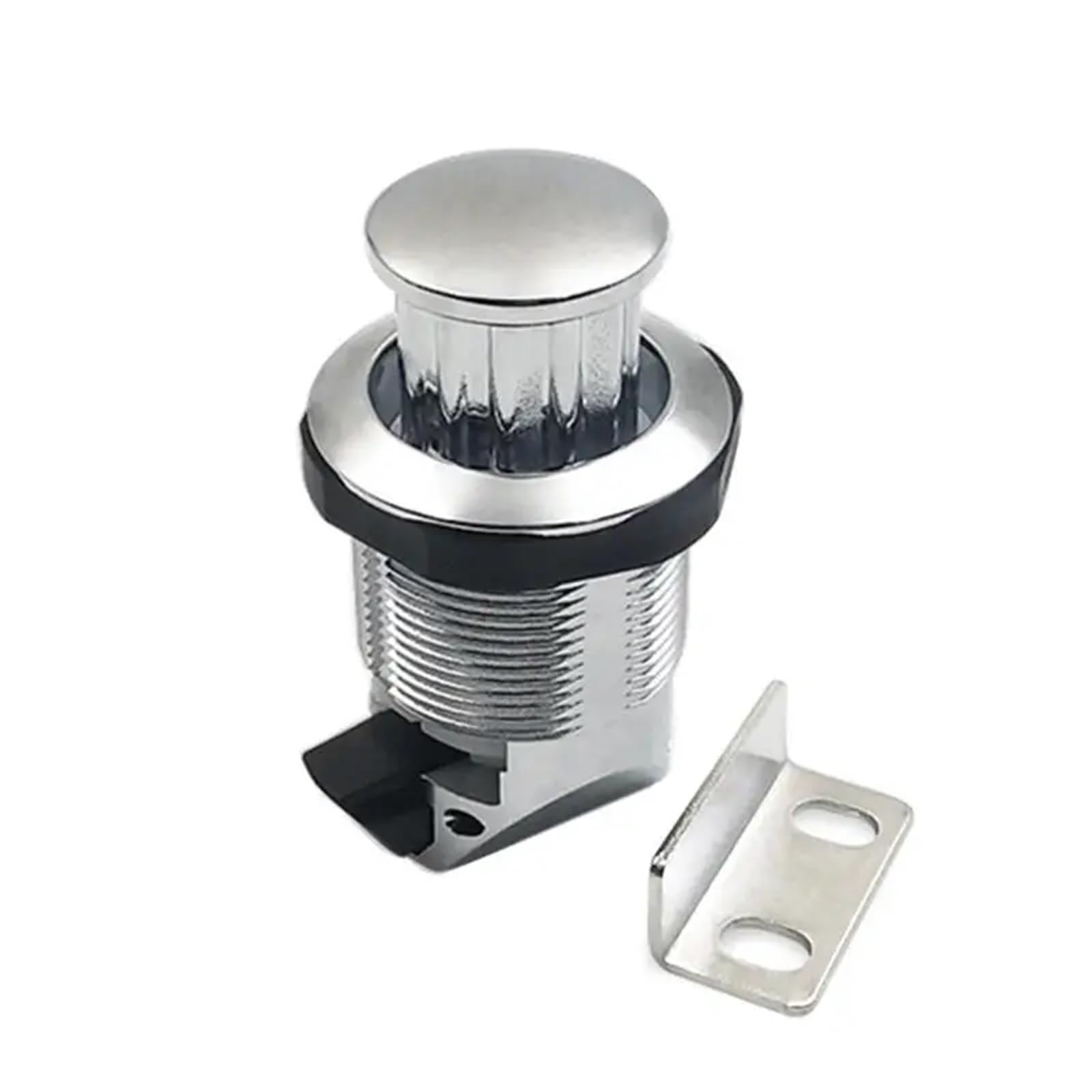 Push-Button Latch 2pcs Push Button Cabinet Door Catch Keyless Cupboard Locks argenteo