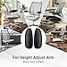 SINOLUXE Arm Pads Caps Replacement for Humscale Liberty Office Chair - for Height Adjustable Arm Rest Covers, Ergonomic Black PU Leather (1-Pair)
