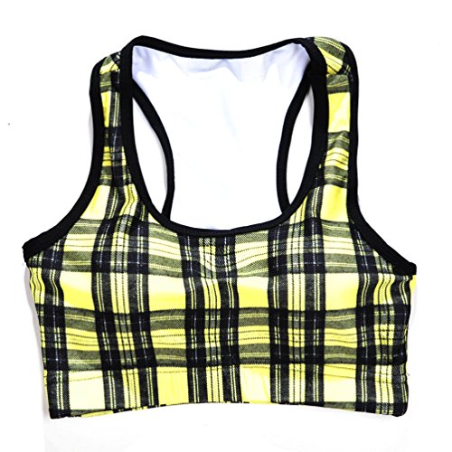 Image of Sister Amy Women's Aerobics Gym Dance Yoga Vest Printed Sports Bra Top Vest