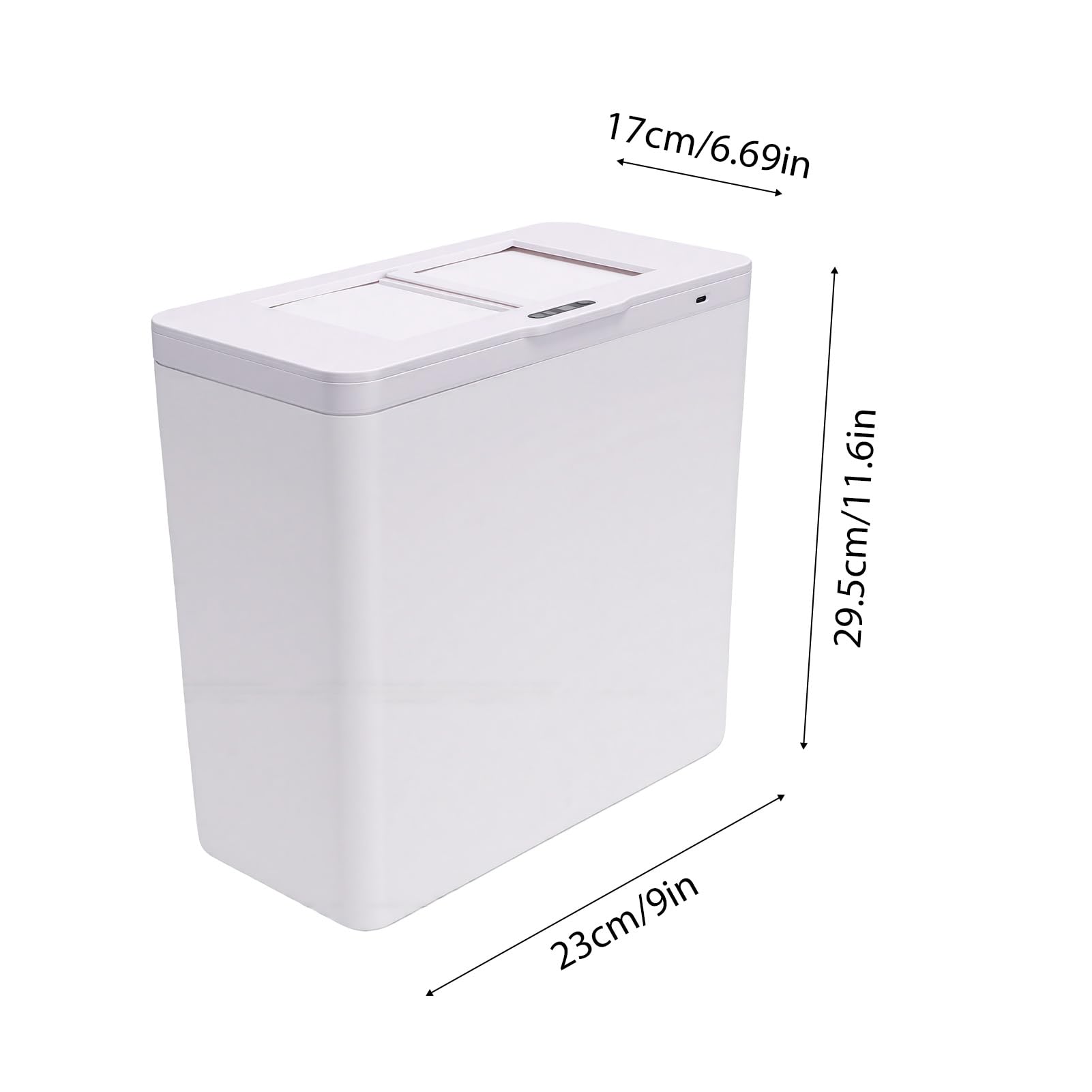 Asixxsix Bote de Basura Inteligente sin Contacto de 13 Litros, Sensor de Movimiento