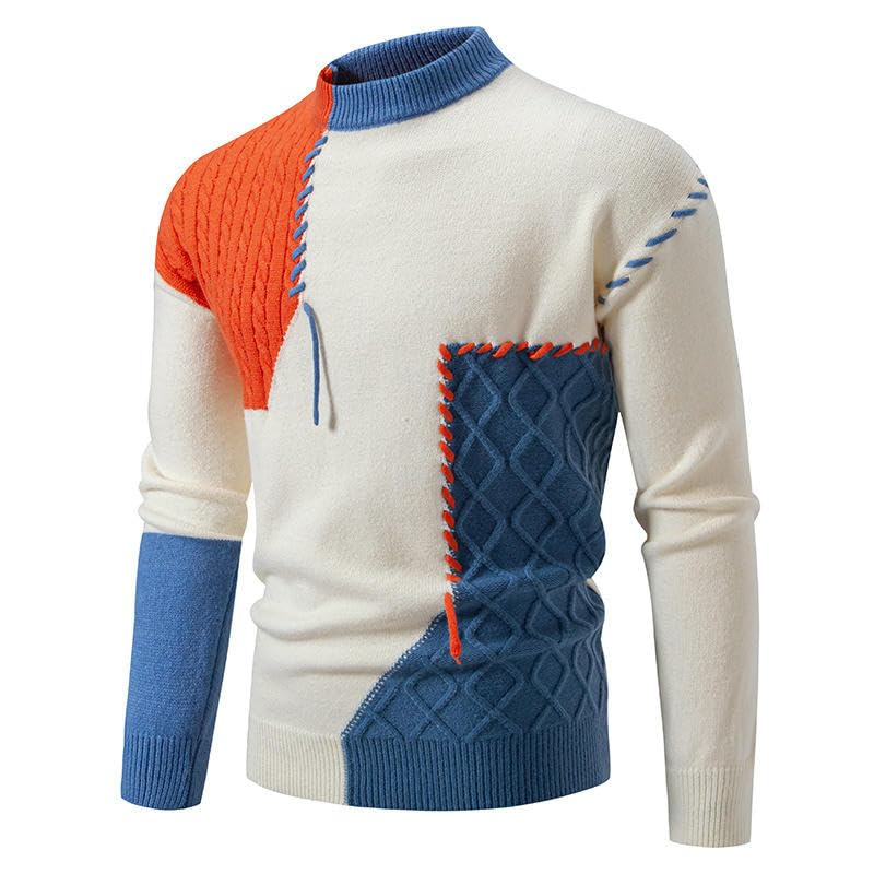 Suéter casual de cuello redondo para hombre jersey de punto de abrigo para otoño e invierno 5
