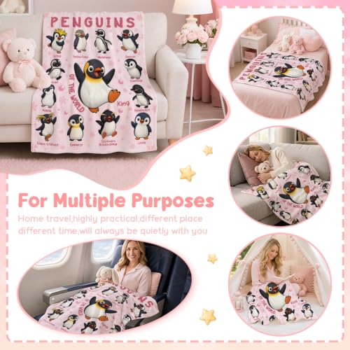 Atthadassi Penguin Blanket, Penguin Gifts for Women, Penguins Throw Blanket - image 3