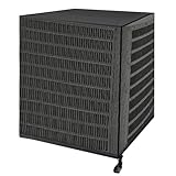 GLMFAN Air Conditioner Cover for Outside Units Full Mesh Ac Covers for Outside Breathable All Seasons Waterproof Outdoor Central AC Unit Cover Protect from Leaves Weeds Cottonwood 32x32x36in