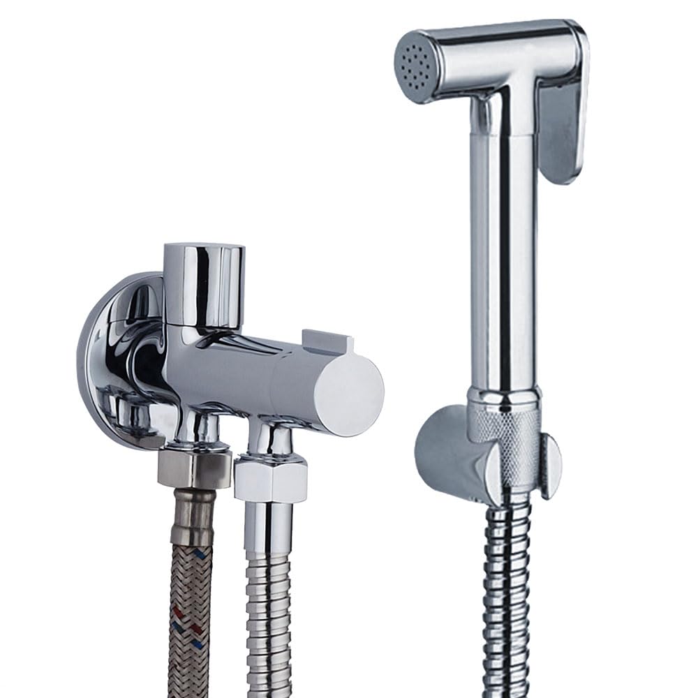 Kibath Grifo WC HIGIENE ÍNTIMA 1 agua CROMO brillo fabricado en latón