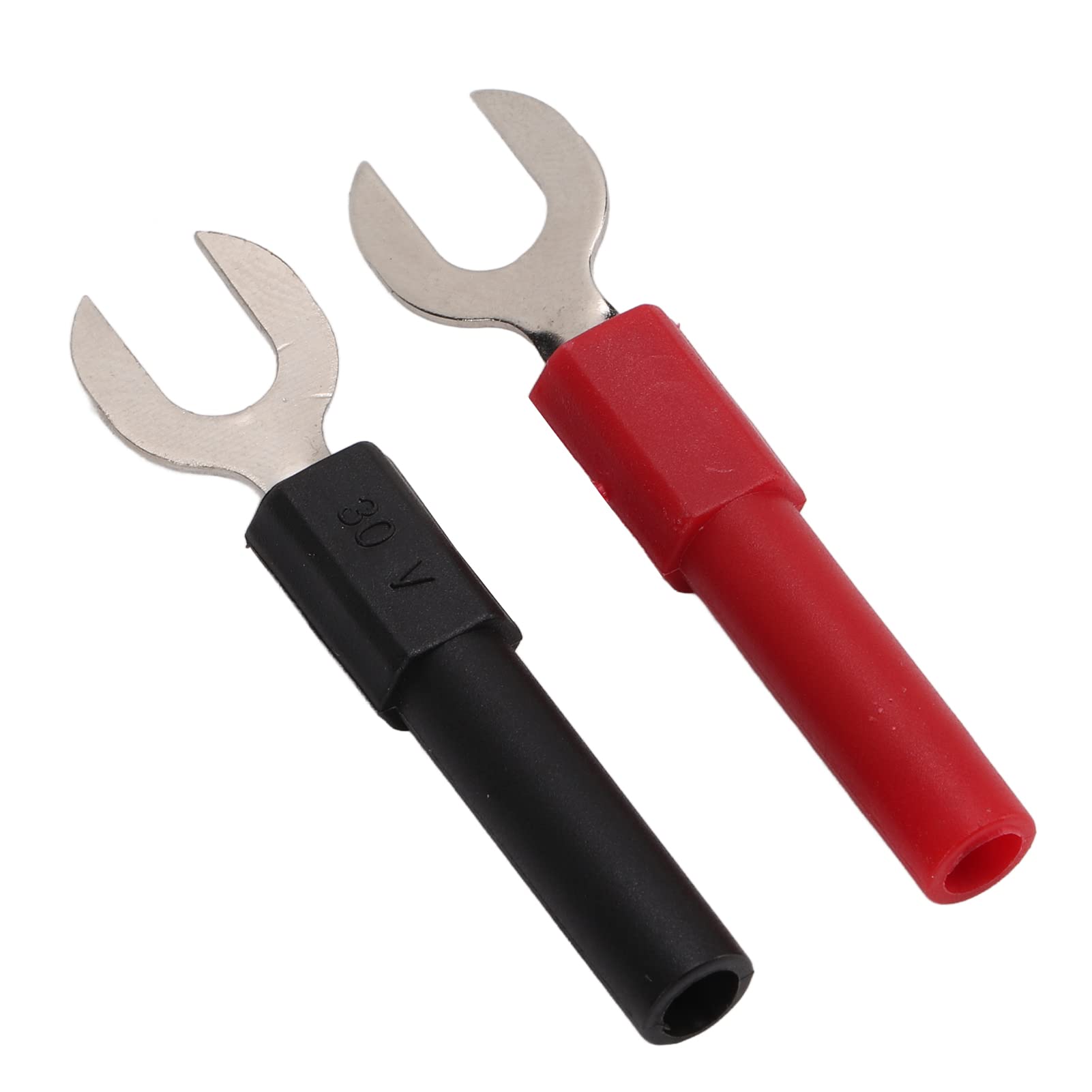 Generic Fork Spade Wire Connectors Hole Banana Plug Type Adapter for U Plug Banana Socket Maximum.10A Insert 10Pcs for PVC 0.2In 6Mm Spade, Generict4h85cpk9d