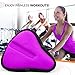 Bikeroo Comfort Bike Seat Cushion - Purple Wide Padded Gel Cover for Exercise, Mountain & Road Bikes, Universal Fit for Peloton & Stationary Bikes
