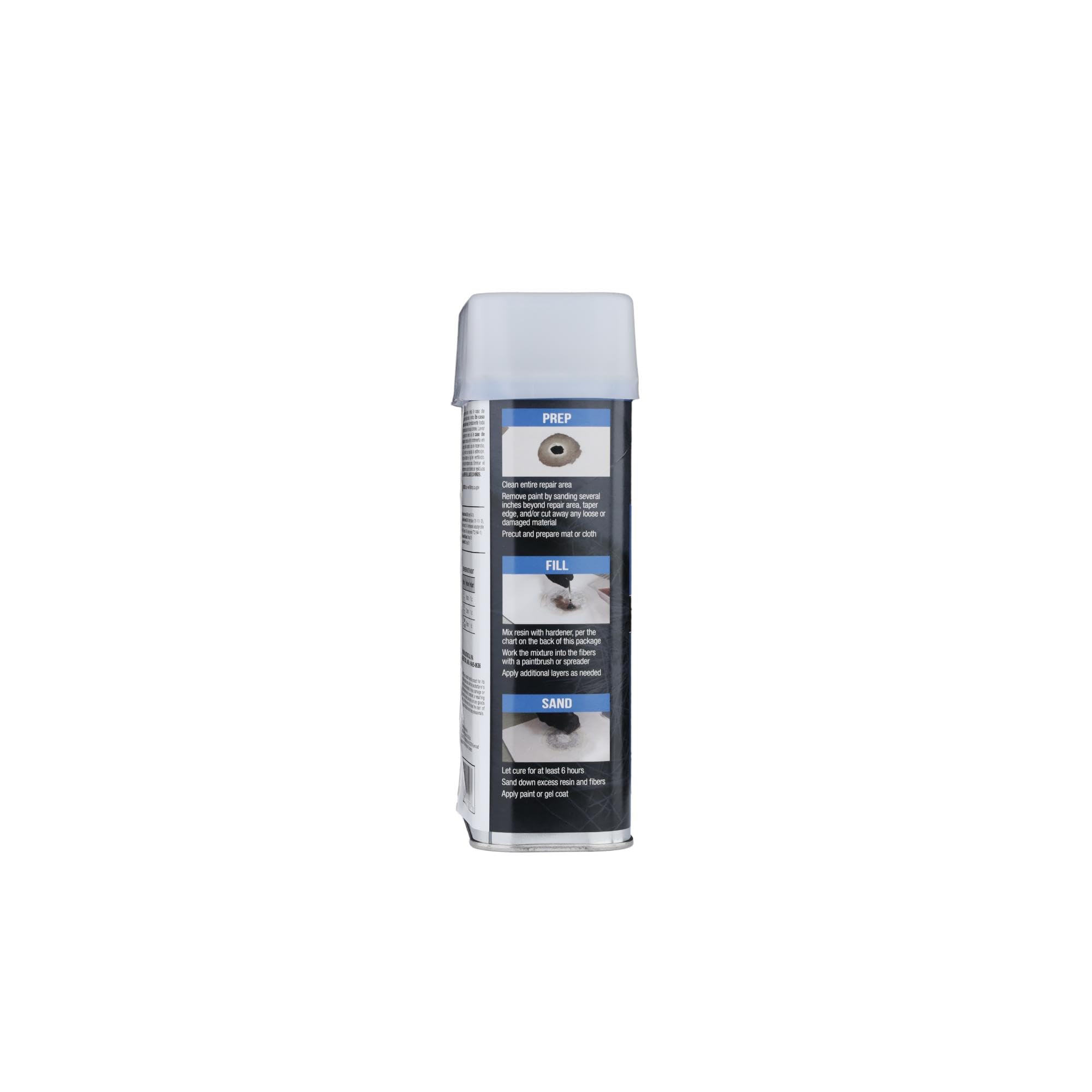 Evercoat Body Shop 105007 Resina de fibra de vidrio de grado profesional para reparar y reconstruir paneles y agujeros en fibra de vidrio, metal, madera y más, endurecedor fácil de mezclar incluido 32