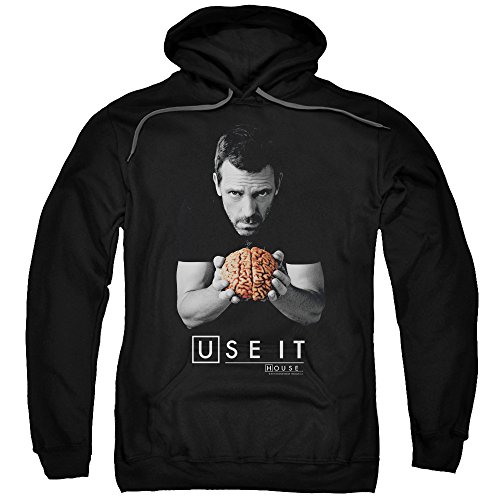 House M.D. Medical Drama TV Series Fox Use It Hugh Laurie Adult Pull-Over Hoodie Black image 2