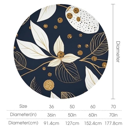 Nappe ronde lavable imperméable 127x127 cm pour décoration d'intérieur - 3