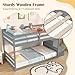 Giantex Twin Over Twin Bunk Bed with Stairs, Solid Wood Floor Bunk Bed with Storage Staircase & Full-Length Guardrails, Low Bunk Bed with for Kids, Teens, Adults, Dorm, Small Space, Grey