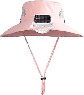 Sombrero con borde de ventilador solar con batería de 800 mAh con carga USB, tapa de pesca para exteriores, impermeable, diseño de malla, cubierta de refrigeración ligera para niños y adultos