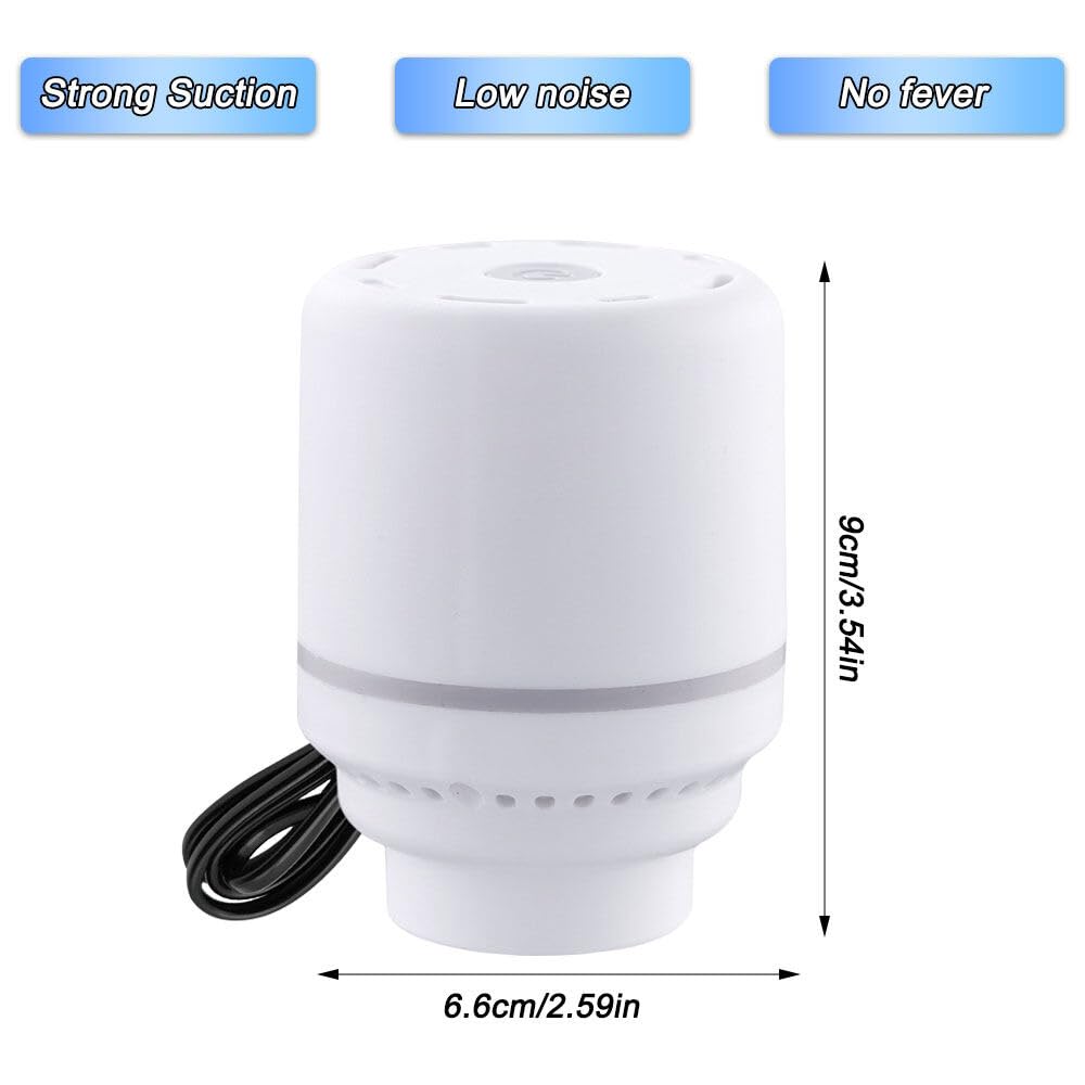 BFXMV Vacuum Bag Electric Air Pump,0.2A 30W Portable Vacuum Bag Pump for Vacuum Storage Bag,3.8cm Vacuum Compression Pump for Clothes Blanket - Image 2