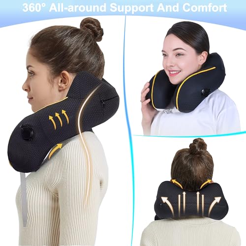 Almohada inflable para cuello tamaño grande ergonómica miniatura 3