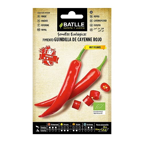 Semillas Batlle Pimiento Guindilla de Cayenne Rojo - ECO