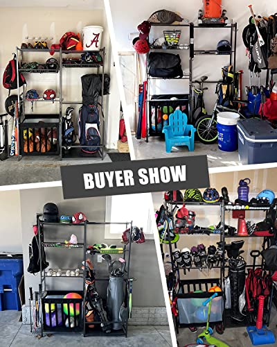 Mythinglogic Golf Storage Garage Organizer,2 Golf Bag Storage Stand And Other Sports Equipment Storage Rack,Garage Organizer Shelves #TOP5