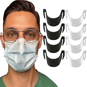 8 pinces de nez anti-buée pour masque, 4 noires et 4 transparentes – Empêche la buée et la vapeur – Résistantes, Inodores, non toxiques et 100% Recyclable – Bande de pont de nez