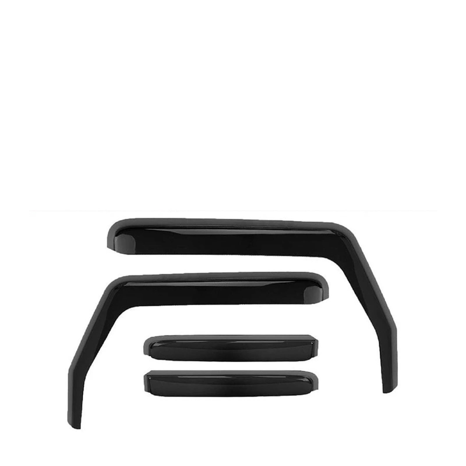 Compatibile per Jeep Wrangler JK 2007-2018 2/4 porte Deflettore finestrino laterale Esterno Scudo meteorologico Rifugi Vento Pioggia Ombra Visiera Guardia(4Pcs)