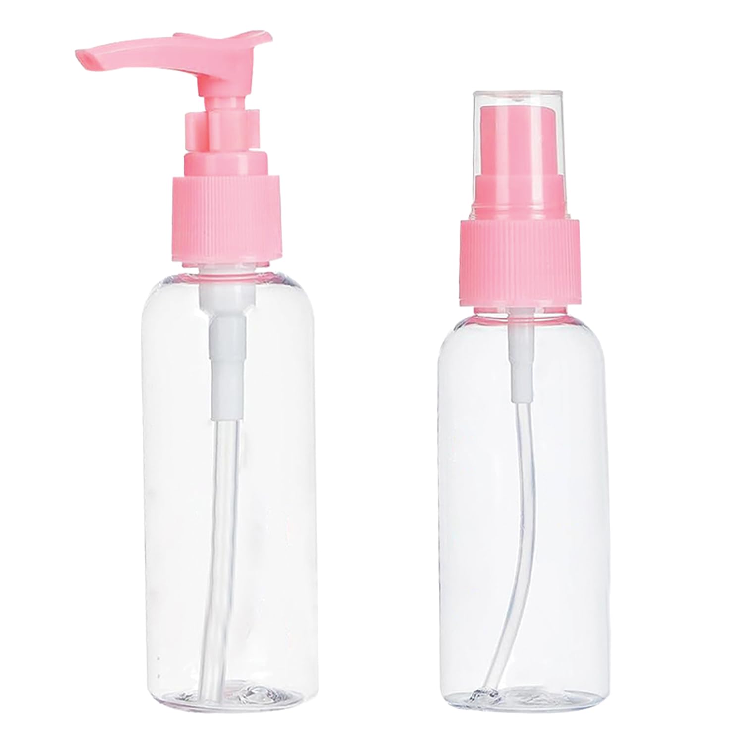 (2pcs) Empty Small Spray & Pump Bottles for Face, Liquid, Shampoo, Toner, Hair Oil, Hand Sanitizer etc. for Travel - Mini Plastic Sprayer Container for Travelling-image-36