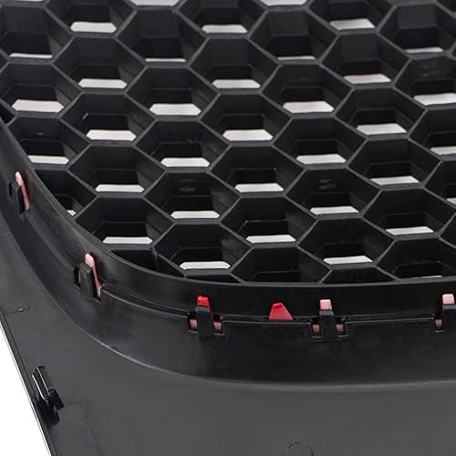 Miniatura 5 de PIT66 Rejilla central de repuesto para parachoques de malla compatible con Volkswagen 2006-2009 VW GTI Gli MK5 Hex Red Strip Badgeless Honeycomb