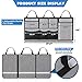 FINPAC Car Trunk Organizer and Storage, Detachable Seat Back Hanging Organizers Storage with Zippers, Large Capacity Car Accessories Interior for Jeeps, SUVs, Vans (Gray)