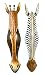 Set of 2 African Zebra and Giraffe Mask Extra Large Jungle Art 32"