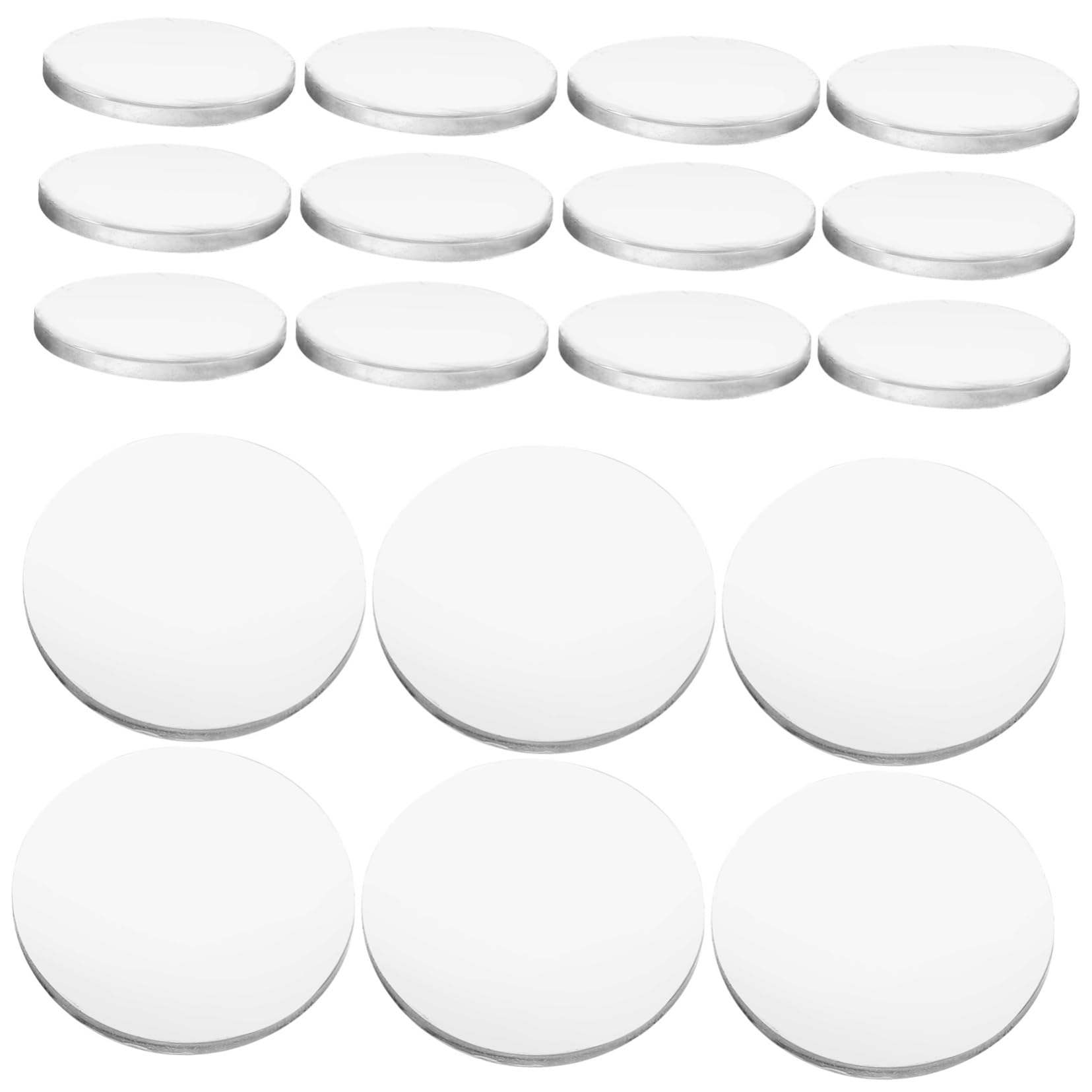 SEWOART 20Pcs Convex Lens Acrylic Magnifying Lenses Accessory for Magnifier Making Portable Round Transparent Lens for Office Hobby Use