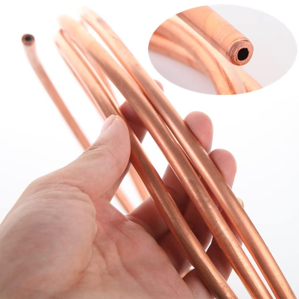 Copper Coil 2/3/4/6/8/10/12/16/19/22mm Copper Tube Air Conditioning Copper Tube 99.9% T2 Soft Copper Tube, 1pcs (Color : 2M, Specification : 8mm x 1mm)