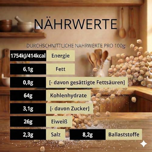 SIVIFOOD® Kichererbsen geröstet & gesalzen [500g] – Geröstete Kichererbsen, gesalzen & geschält – Knuspriger Kichererbsen Snack zum Knabbern – Natürlich getrocknete & vegane Kichererbsen