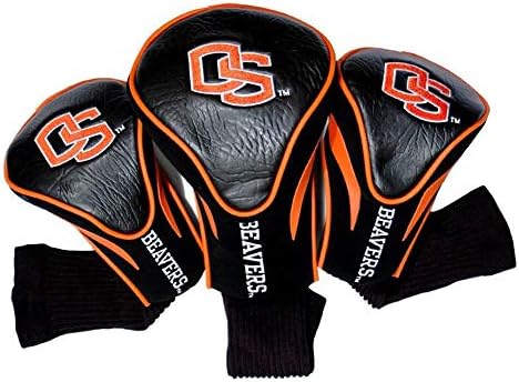 Team Golf NCAA Alabama Crimson Tide Contour Golf Club Headcovers (3 Count) Numbered 1, 3, & X, Fits Oversized Drivers, Utility, Rescue & Fairway Clubs, Velour Lined for Extra Club Protection