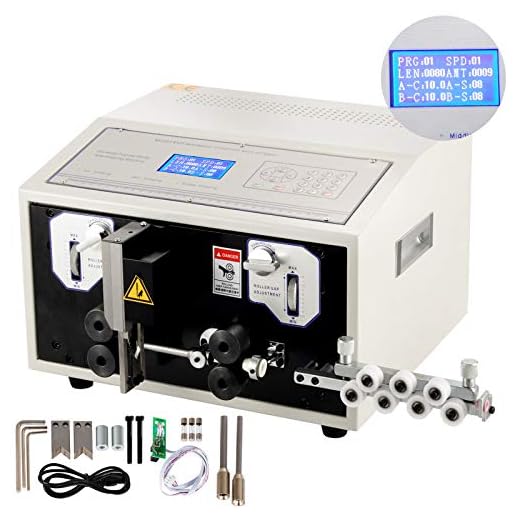 BestEquip SWT508-E Computer Wire Cutting Stripping Peeling Machine 0.1-8 mm² Automatic Wire Cutter Stripper 1-9999 mm Cutting Length Wire Stripping Machine