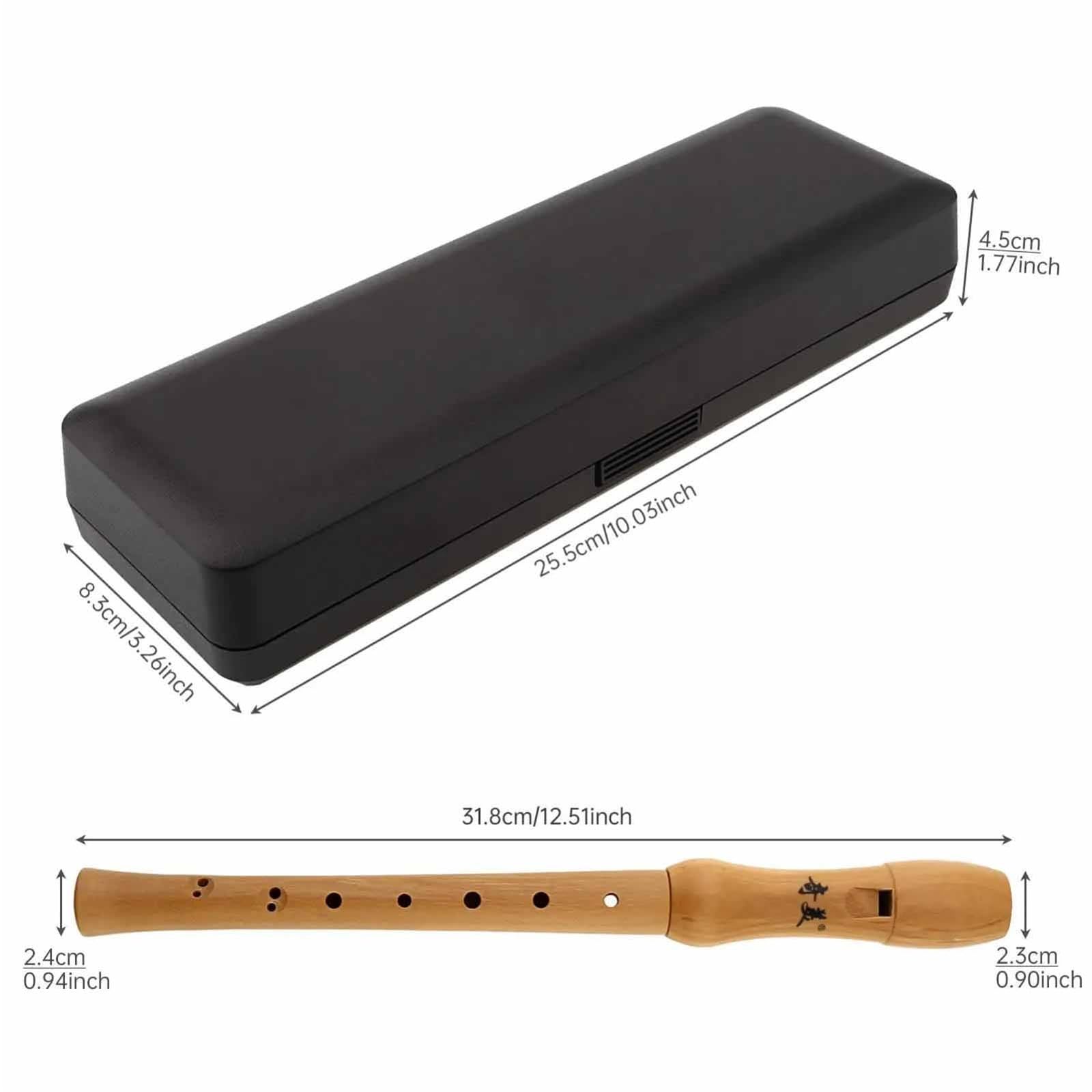 Principiante Flauto Dolce Flauto Dolce Soprano In Legno Massello Con Chiave C Custodia Rigida Strumenti A Fiato Staccabili In 2 Pezzi