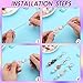 Sasylvia 60 Pcs Beadable Keychain Bars Bulk Making Kit 20 Beaded Keychain 20 Bag 20 Thank You Cards for DIY Keyrings Charms(Silver)