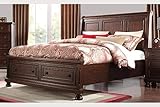 Bernards Prescott King Storage Sleigh Bed, Cherry