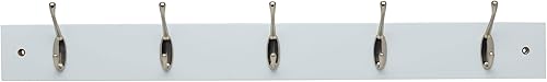 MELANNCO Perchero clásico montado en la pared para entrada, baño, dormitorio, lavandería, armario, oficina, garaje, cada gancho soporta 7 libras, 5