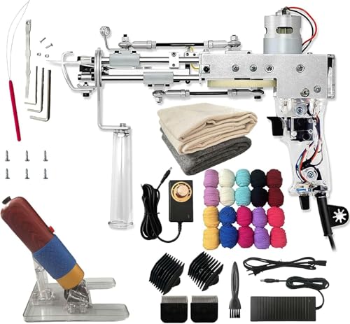 Electric Rug Tufting Gun with Trimmer and Shears