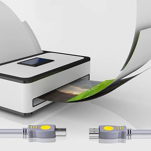 Miniatura 3 de Qjin Cable de impresora USB 2.0 para Canon Pixma MG3620, Epson EcoTank ET-2800 ET-2850 ET-4800, HP DeskJet 2723e, Brother, 10 pies