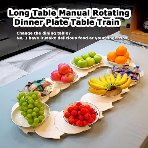 Plateau tournant 360 centre de table pivotant manuel réglable 1m - 2