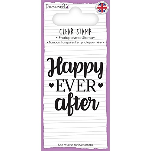 Dovecraft Clear Sentiment Stamp - Happy Ever After...